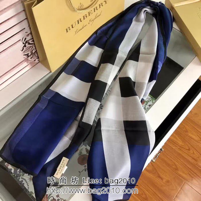 BURBERRY巴寶莉原單 獨家正品 皇室御用真絲圍巾  LLWJ6099